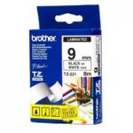 Brother Black On Matt White Label Tape 9mm x 8m - TZEN221 BRTZEN221