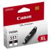 Canon CLI551XLBK Black High Yield Ink Cartridge 11ml - 6443B001 CACLI551XLBK