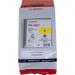 This photo showcases a vibrant yellow Canon ink cartridge from the PFI102Y series. It has a standard capacity of 130ml and is labeled with the product name and code. The sleek design and bold color make it easily recognizable as a genuine Canon product.
