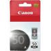 Canon PG50 Black Standard Capacity Ink Cartridge 22ml - 0616B001 CAPG50