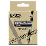 Epson LK-5WBJ Black on Matte White Tape Cartridge 18mm - C53S672063 EPC53S672063
