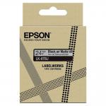 Epson LK-6TBJ Black on Matte Clear Tape Cartridge 24mm - C53S672067 EPC53S672067