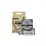 Epson LK-6ABJ Black on Matte Light Gray Tape Cartridge 24mm - C53S672088 EPC53S672088