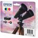 Epson 502 Binoculars Black Cyan Magenta Yellow Standard Capacity Ink Cartridge Multipack 4.6ml + 3 x 3ml (Pack 4) - C13T02V64010 EPT02V64010