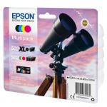 Epson 502XL Binoculars Black Cyan Magenta Yellow Ink Cartridge Multipack 9.2ml + 3 x 3.3ml (Pack 4) - C13T02W94010 EPT02W94010