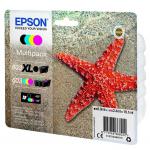 Epson 603 Starfish Black Extra High Yield Cyan Magenta Yellow Standard Yield Ink Cartridge 8.9ml 3 x 2.4ml Pack 4 - C13T03A94010 EPT03A94010