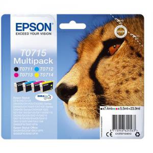 Click to view product details and reviews for Epson T0715 Cheetah Black Cyan Magenta Yellow Standard Capacity Ink.