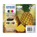 Epson Pineapple 604 Black Cyan Magenta Yellow Standard Capacity Ink Cartridge Multipack 3.4ml + 3 x 2.4ml (Pack 4) - C13T10G64010 EPT10G64010