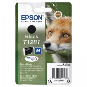 Epson T1281 Fox Black Standard Capacity Ink Cartridge 6ml -