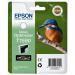 The Epson T1590 Kingfisher Gloss Optimiser ink cartridges feature a vibrant and eye-catching design. The sleek black body is adorned with a bright blue kingfisher perched on a branch, surrounded by a pop of yellow feathers. The label boasts the Epson logo and product name in crisp, modern font. Overall, the image exudes a sense of quality and professionalism.