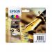 Epson 16XL Pen and Crossword Black Cyan Magenta Yellow High Yield Ink Cartridge Multipack 12.9ml Black + 3 x 6.5ml (Pack 4) - C13T16364022 EPT16364022