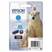 Epson 26XL Polar Bear Cyan High Yield Ink Cartridge 10ml - C13T26324012 EPT26324010