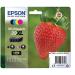 Epson 29XL Strawberry Black Cyan Magenta Yellow High Yield Ink Cartridge Multipack 11ml + 3 x 6ml (Pack 4) - C13T29964012 EPT29964010