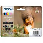 Epson 378 Squirrel Black Light Cyan Light Magenta Cyan Magenta Yellow Standard Capacity Ink 5.5ml + 2 x 4.8ml + 3 x 4.1ml (Pack 6) - C13T37884010 EPT37884010
