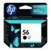 HP 56 Black Standard Capacity Ink Cartridge 19ml - C6656A HPC6656A