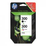 HP 300 Black Tri- Colour Standard Capacity Ink Cartridge Twinpack 4.5ml + 6.5ml (Pack 2) - CN637EE HPCN637EE