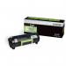 A photo of Lexmark Ink Cartridges Lexmark 602H Black Toner Cartridge shows a sleek black container with the Lexmark logo and product name printed in bold. The cartridge is filled with black toner and has a capacity of 10K pages. The label also includes the model number.