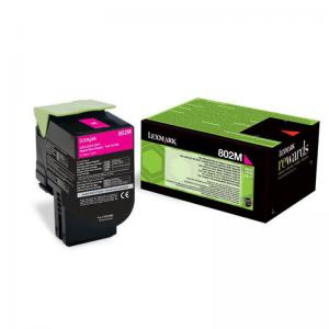 Lexmark 802M Magenta Toner Cartridge 1K pages - 80C20M0 LE80C20M0