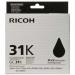 Ricoh GC31K Black Standard Capacity Gel Ink Cartridge 1.92k pages for GXE3350N - 405688 RI405688