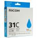 Ricoh GC31C Cyan Standard Capacity Gel Ink Cartridge 1.92k pages for GXE3350N - 405689 RI405689
