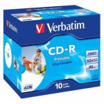 Verbatim CDR Printable 700MB Box of 10 - 43325 VE43325