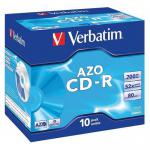 Verbatim CDR Crystal 700MB Box of 10 - 43327 VE43327
