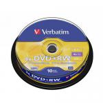 Verbatim DVD+RW 4.7GB 10 pack - 43488 - 43488 VE43488