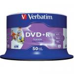 Verbatim DVD Plus R Inkjet Printable Spindle of 50 - 43512 VE43512