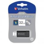 USB 2.0 32GB PIN STRIPE BLACK