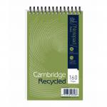 Cambridge Recycled Reporters Notebook 70gsm Ruled and Perforated 160pp 125x200mm Ref 100080468 [Pack 10] F15002