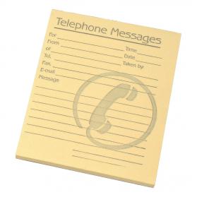 Challenge Telephone Message Pad 80 Sheets 127x102mm Yellow Paper Pack of 10 F71971