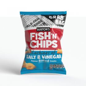 Fish N Chips Salt Vinegar Grab Bag 40g (Pack of 30) 17368 FBC16264