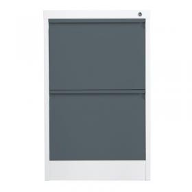 Phoenix FC Series FC1002GAL 2 Drawer Filing Cabinet Grey Body Anthracite Drawers with Key lock FC1002GAK