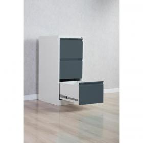 Phoenix FC Series FC1003GAK 3 Drawer Filing Cabinet Grey Body Anthracite Drawers with Key lock FC1003GAK