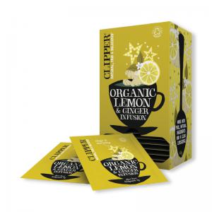 Clipper Fairtrade Organic Lemon  Ginger Tea Bags Pack of 25 CTN627