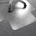 Floortex Cleartex PVC Chair Mat Carpet Lipped 1200x900x2.2mm Clear 119225LV FL74101