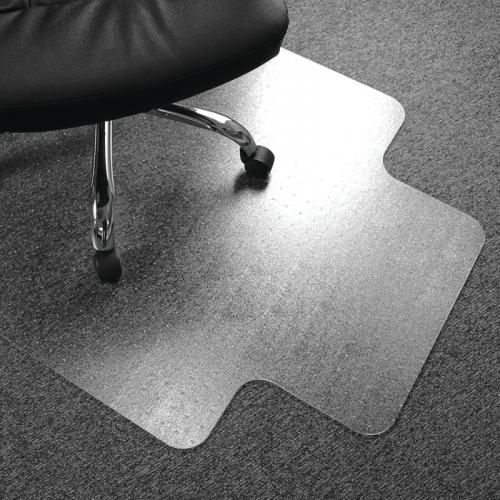 Floortex Advantagemat PVC Lipped Chair Mat for Carpets up to 6mm Thick 1340x1150mm FL74105