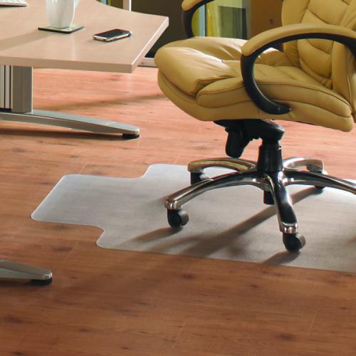 Cleartex Pvc Chair Mat Hard Floor Lipped 920x1210mm Clear Fl74157