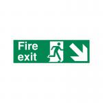5 Star Fire Exit Run Man Arrow Down L Sign Vinyl 150x450 SP122SAV4515 FS00579