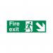 5 Star Fire Exit Run Man Arrow Down L Sign Vinyl 150x450 SP122SAV4515 FS00579
