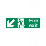 5 Star Fire Exit Run Man Arrow Down L Sign Plas 150x450 VSP122SRP4515 FS00580