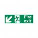 5 Star Fire Exit Run Man Arrow Down L Sign Plas 150x450 VSP122SRP4515 FS00580