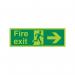 5 Star Fire Exit Run Man Arrow R Sign Plas 150x450 VPSP121SRP4515 FS00584
