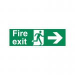 5 Star Fire Exit Running Man Arrow R Sign Vinyl 150x450mm SP121SAV4515 FS00587