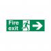5 Star Fire Exit Running Man Arrow R Sign Vinyl 150x450mm SP121SAV4515 FS00587