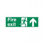 5 Star Fire Exit Running Man Arrow Up Sign Vinyl 150x450 SP129SAV4515 FS00589