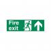 5 Star Fire Exit Running Man Arrow Up Sign Vinyl 150x450 SP129SAV4515 FS00589