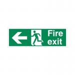 5 Star Fire Exit Run Man Arrow Left Sign Plas 150x450 VSP120SRP4515 FS00590