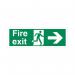 5 Star Fire Exit Run Man Arrow R Sign Rigid Plas 150x450 VSP121SRP4515 FS00591