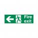 5 Star Fire Exit Run Man Arrow Left Sign Vinyl 150x450 SP120SAV4515 FS00592